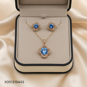 The Rosa Jewellery Set – 18k Gold Plated – Rose Pendant