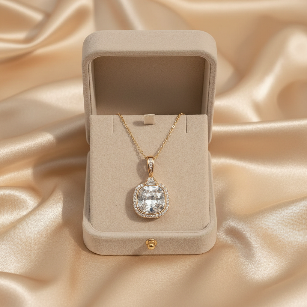 The Halo Jewellery Set – 18k Gold Plated – Swarovski