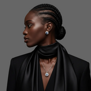 The Gemma Jewellery Set – Rhodium Plated – Square Crystal