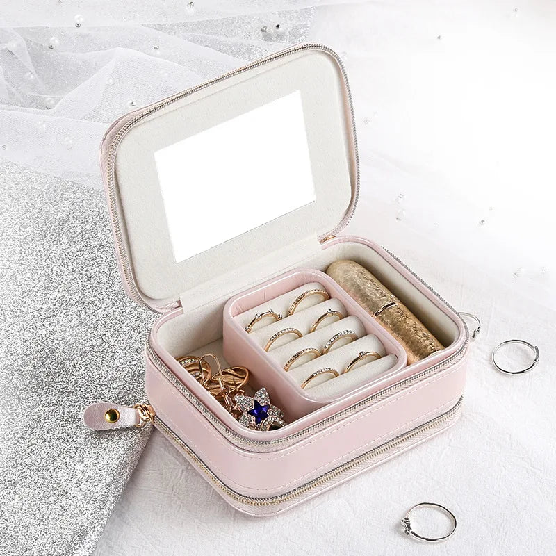 The Amara Birth Flower Jewelry Travel Case