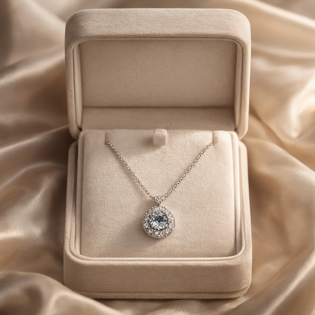 The Gemma Jewellery Set – Rhodium Plated – Square Crystal