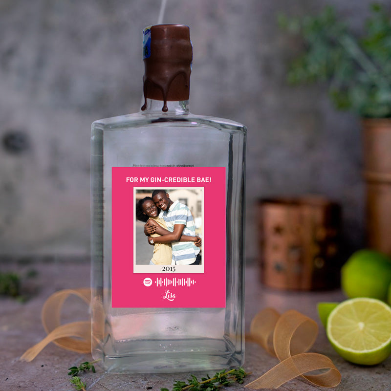Personalised For My Gin-credible Bae Gin with Music