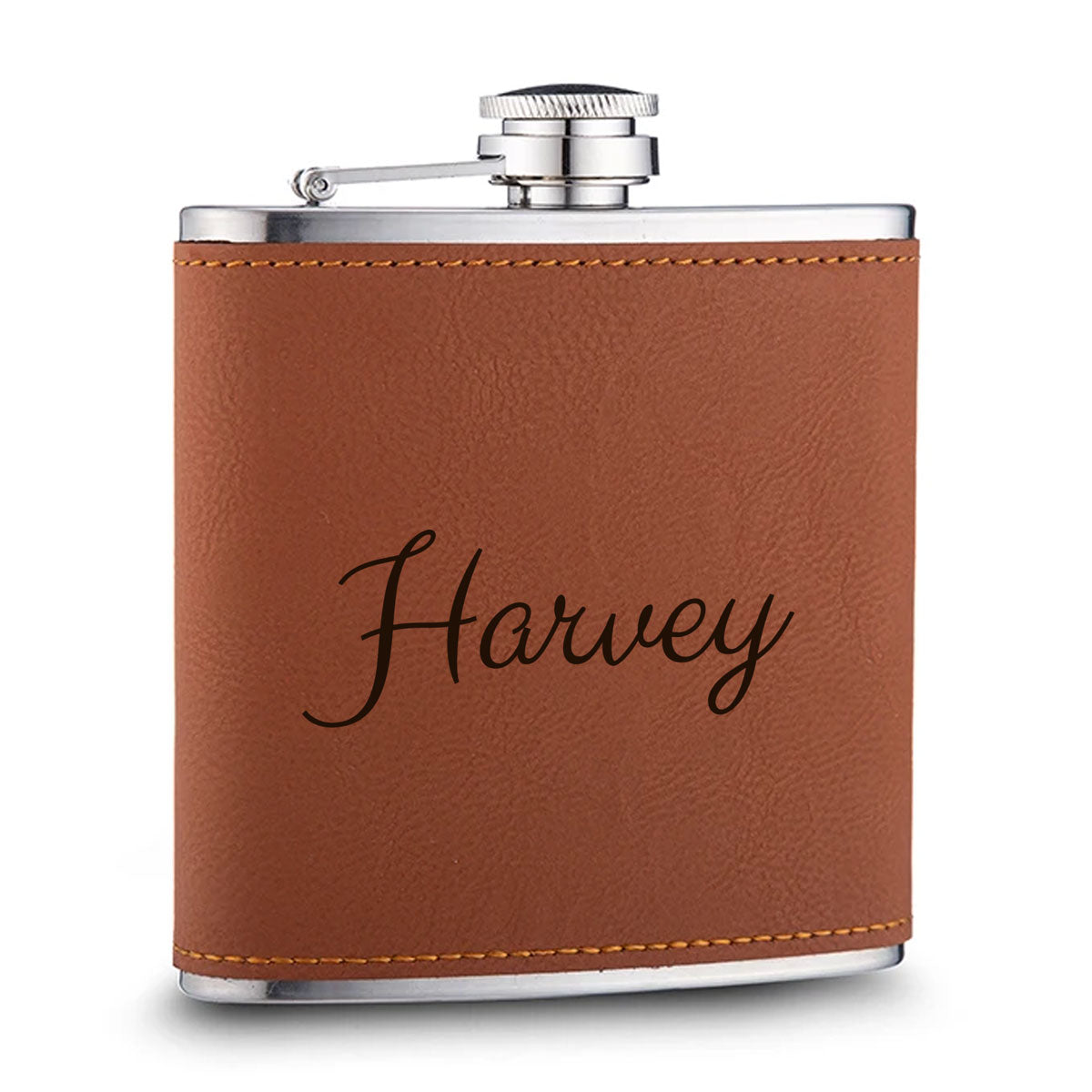 Personalised Leather Hip Flask – 180ml