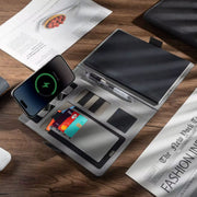 Smart Executive Charging Notebook & Portfolio – 8000 mAh Wireless Charging A5 Organizer