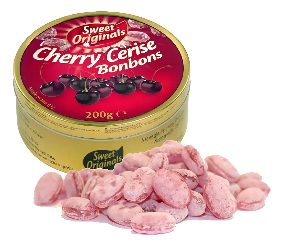 Sweets Original Cherry Bonbon Travel Sweets Tin – 200 g