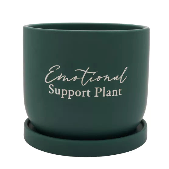 Country Living Ceramic Plant Pot – "Emotional Support Plant"