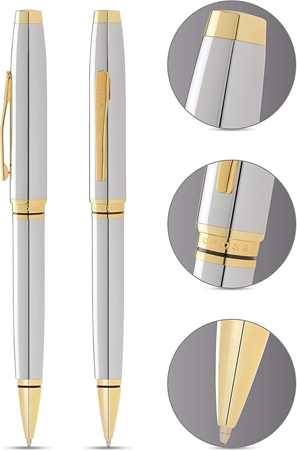 Cross Coventry® Polished Chrome & Gold Ballpoint Pen