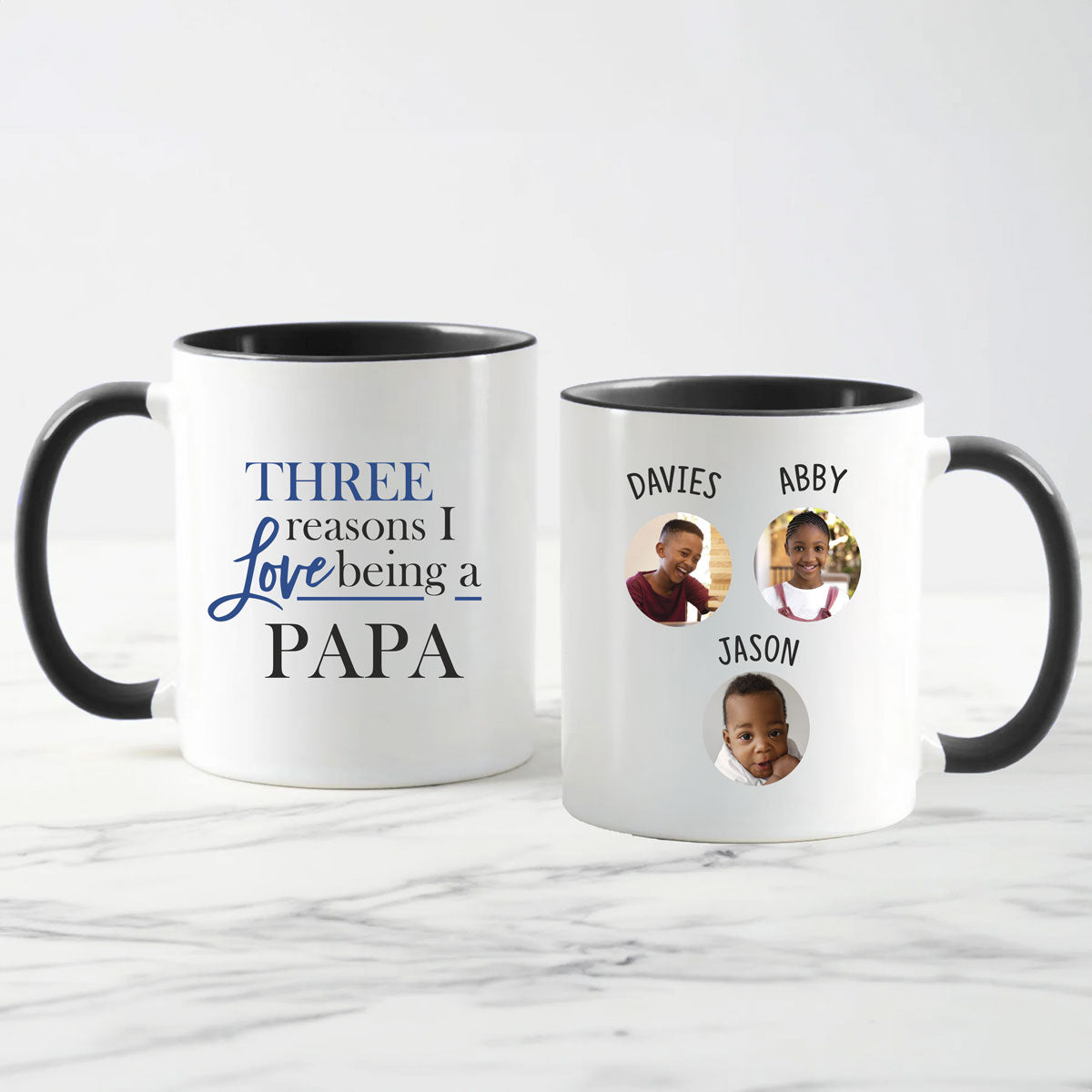 Reasons I Love Being A Papa Photo Upload Mug