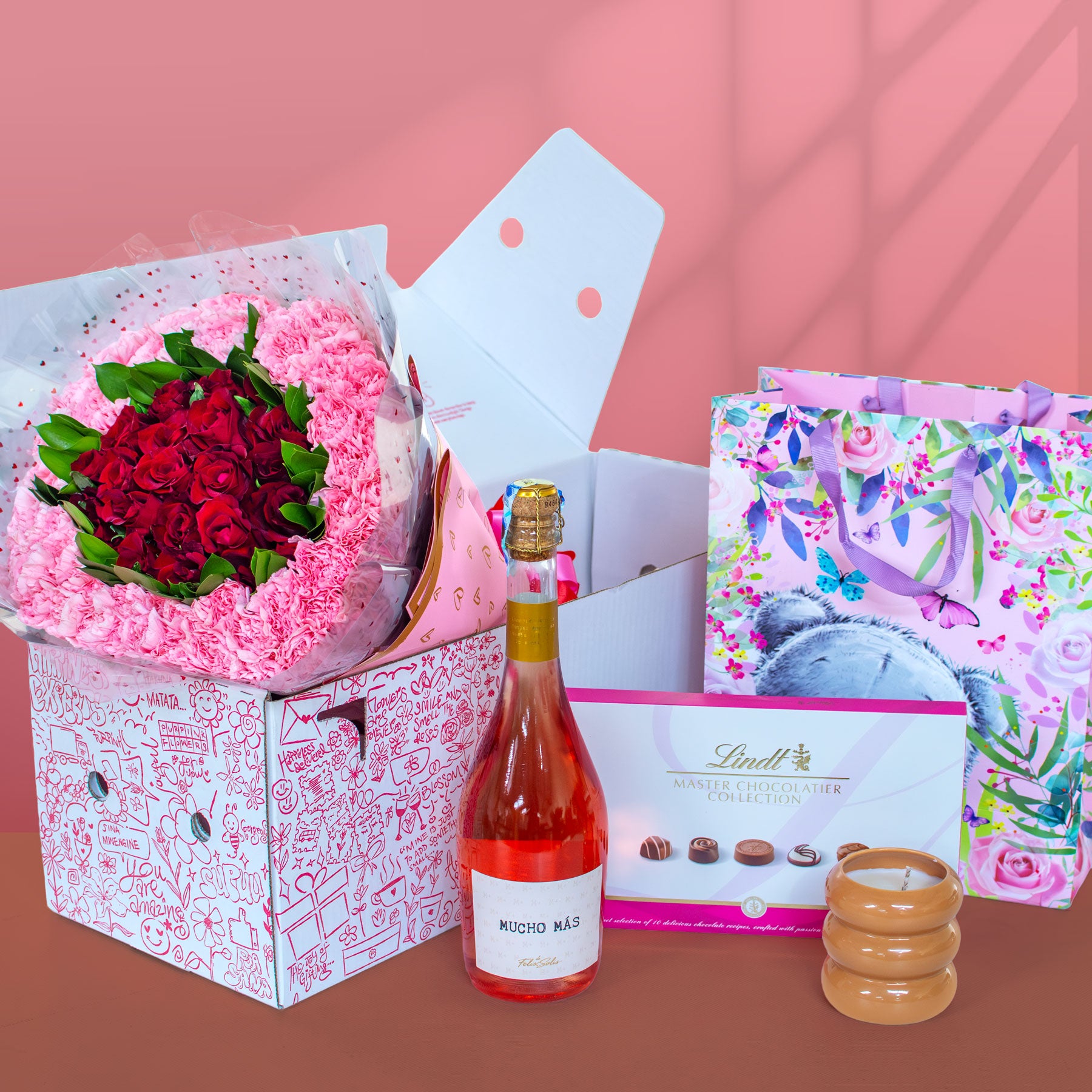 The Crimson Luxe Flower Package