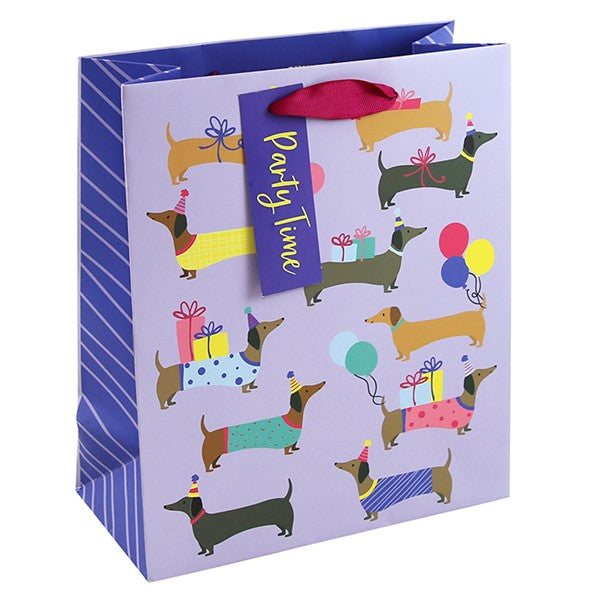 Dachshund Party Time Gift Bag - Medium