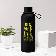 Big Self Care Energy Soft Touch Black Water Bottle- 500ml
