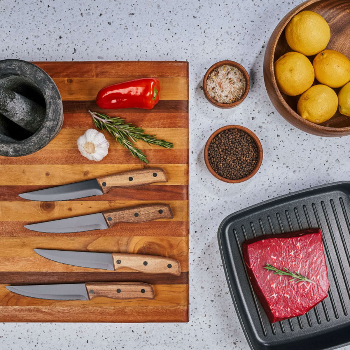 Andy Cartwright Ermelo Steak Knife Set - Black