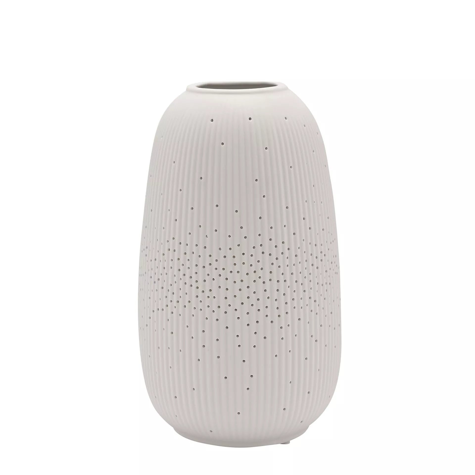 Hestia White Short Ribbed Table Lamp