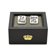 Harvey Makin If Found Return To Pub Cufflinks