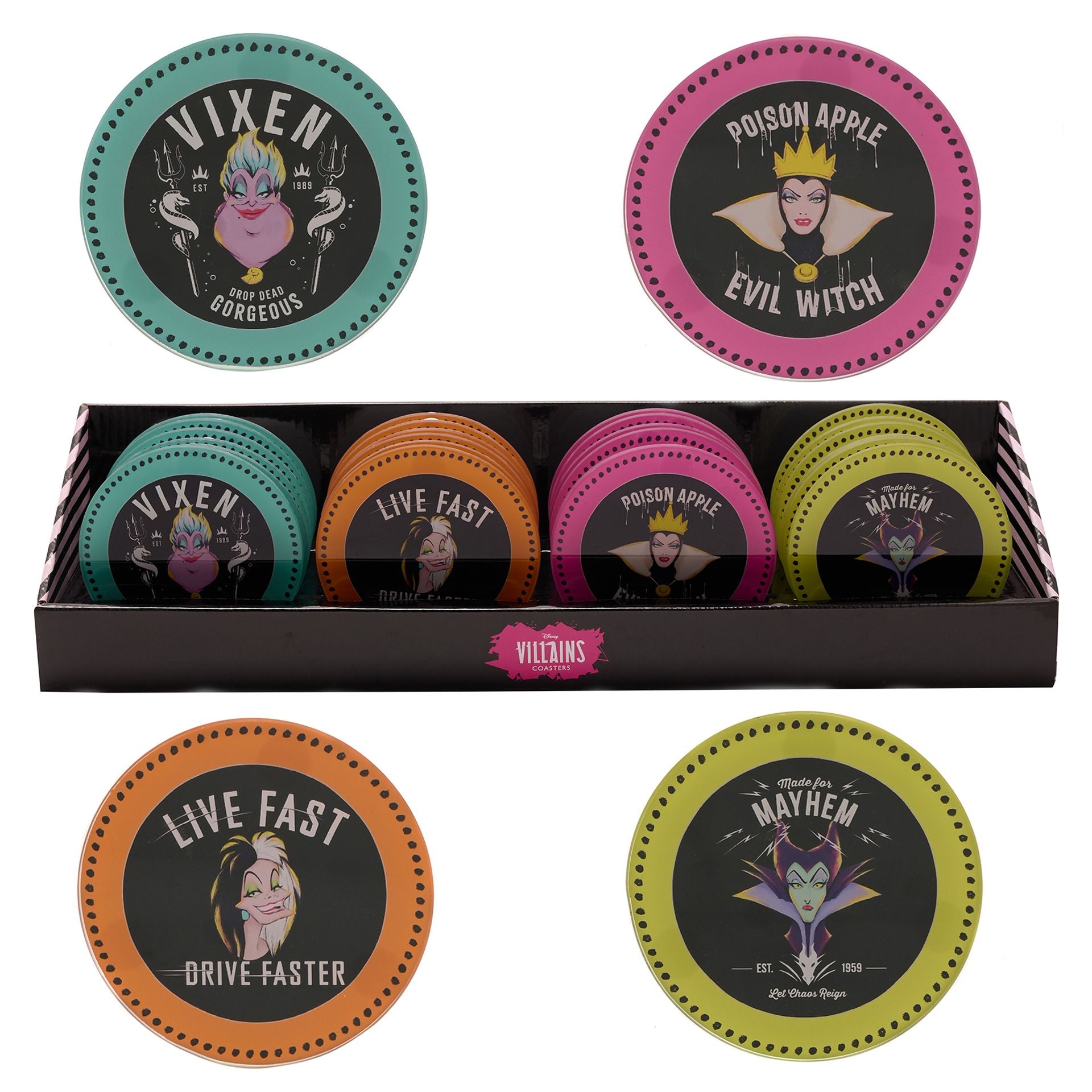 Disney Villains Coasters - Set of 4