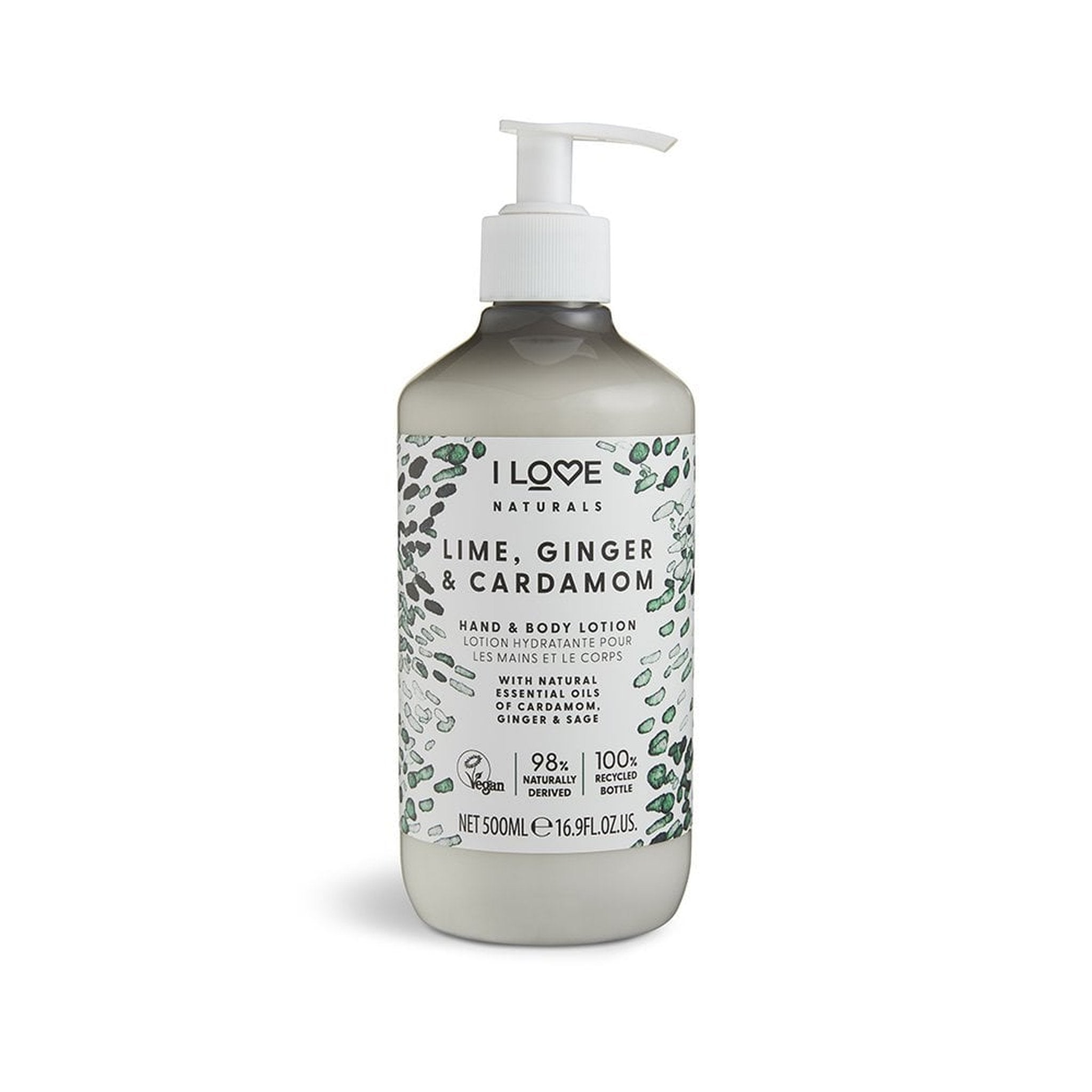 I LOVE Naturals Hand & Body Lotion – Lime, Ginger & Cardamom