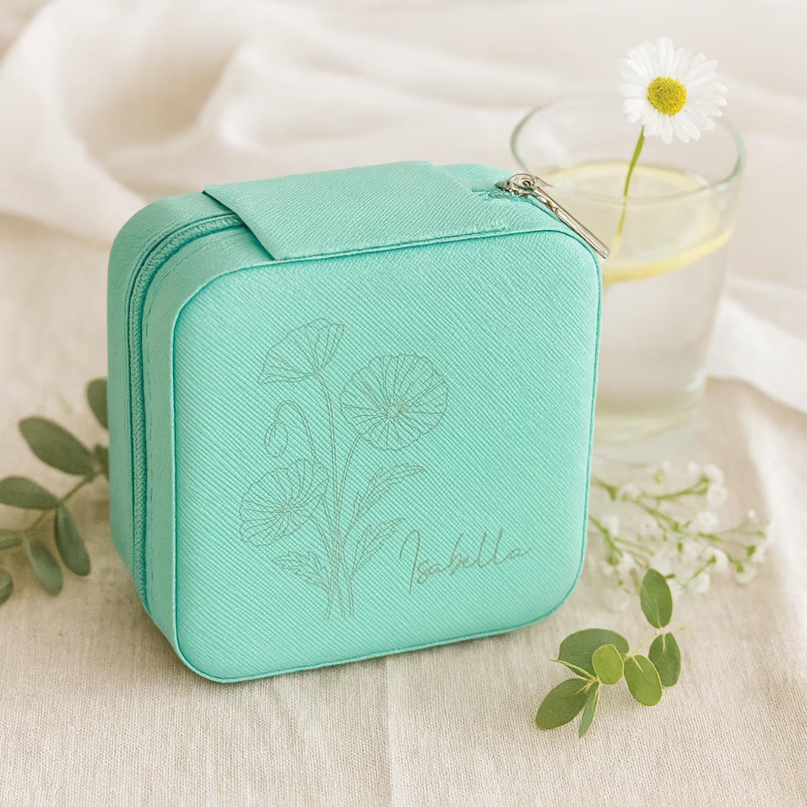 Livia Birth Flower Jewelry Case