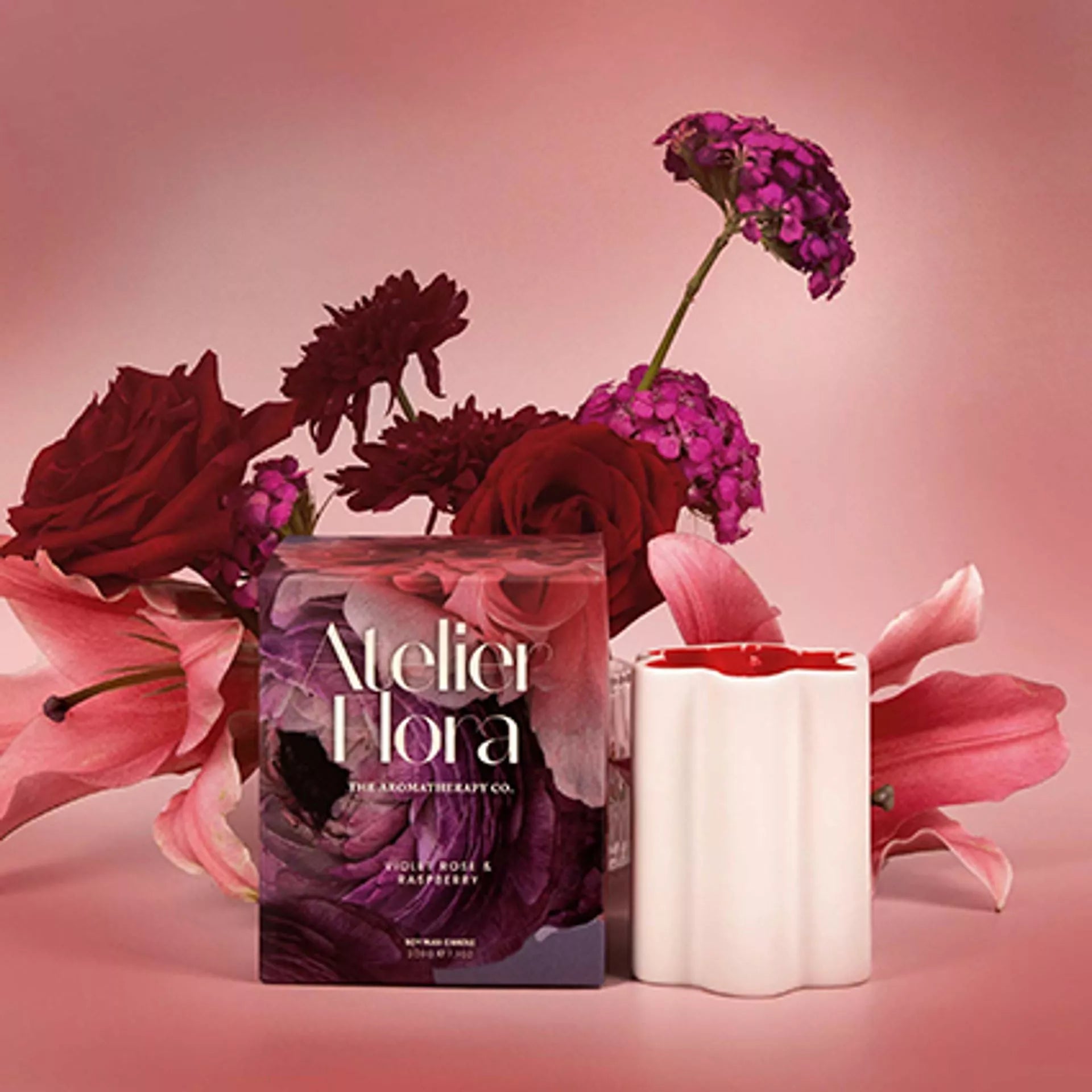 Atelier Flora 200g Candle - Violet Rose & Raspberry