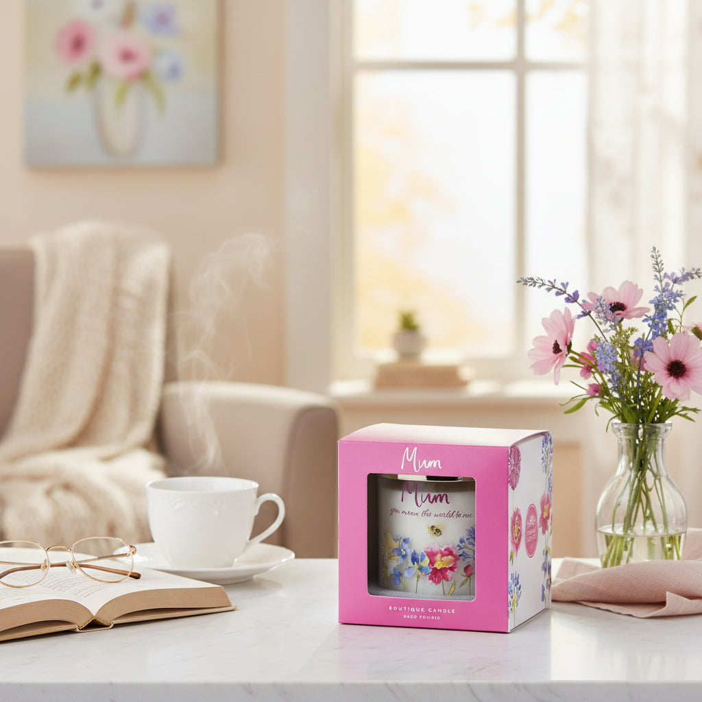 Mum's Floral Candle