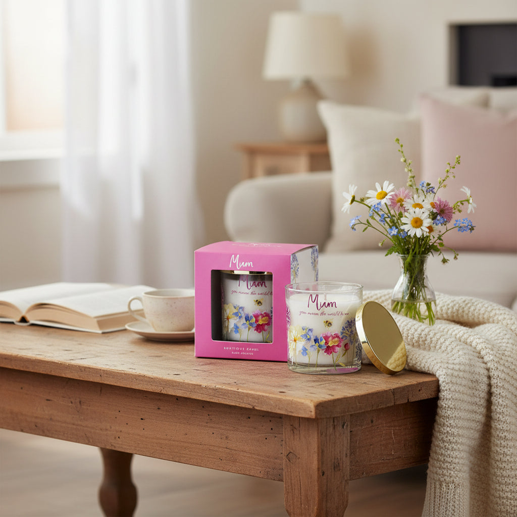 Mum's Floral Candle
