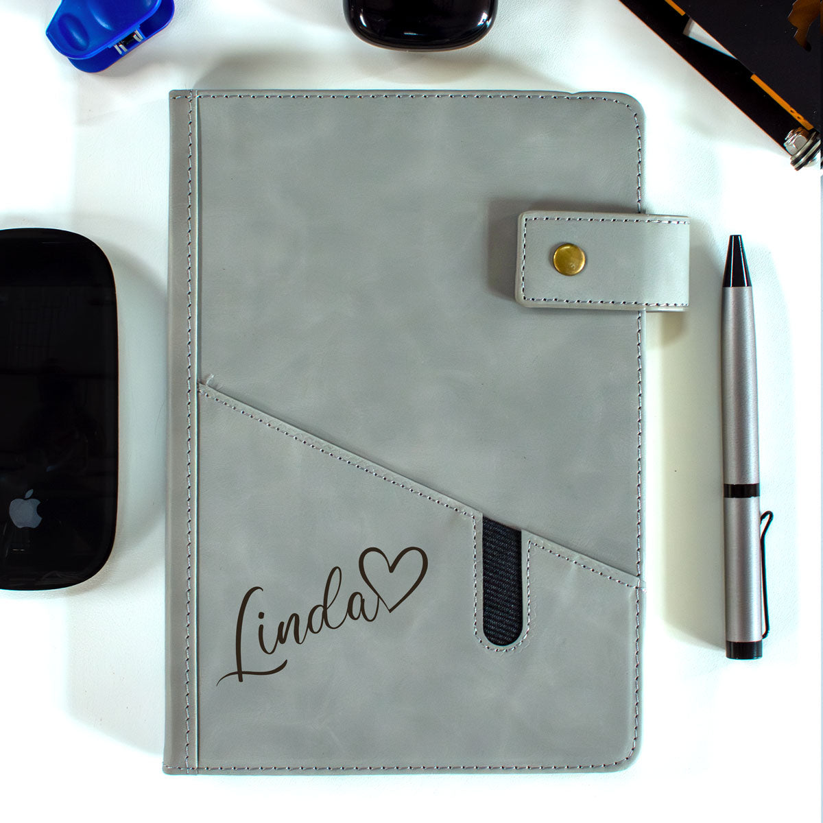 Personalised Vardin PU Leather A5 Notebooks
