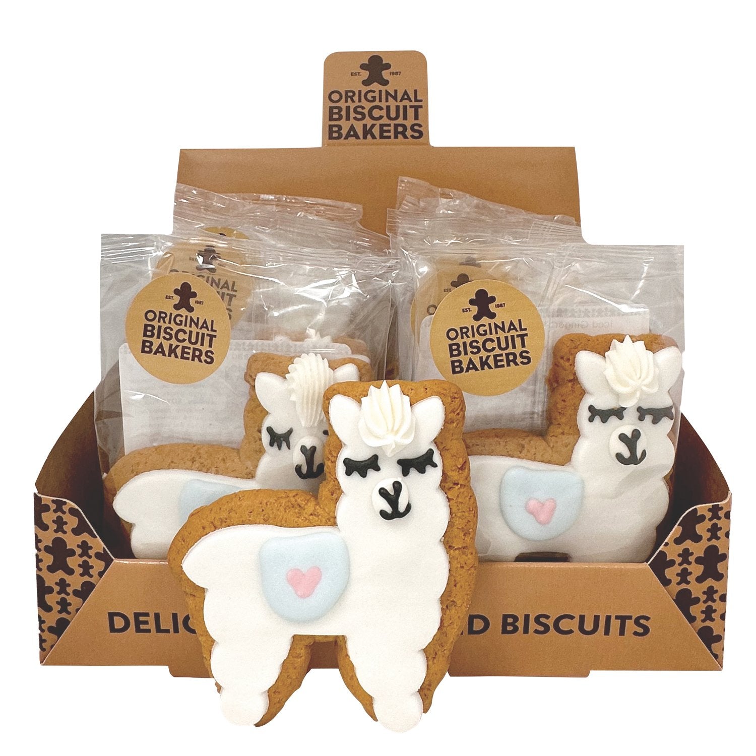Llama Shaped Iced Gingerbread Biscuits