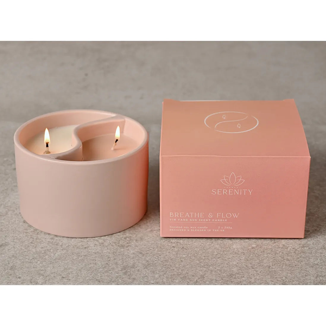Serenity Yin Yan Breathe & Flow Ceramic Candle - 650g