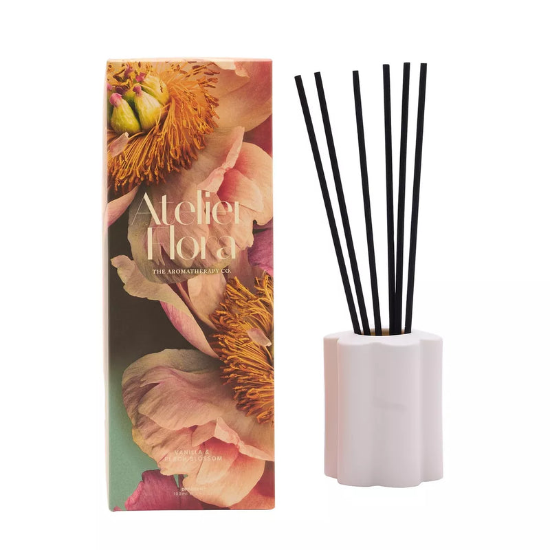 Atelier Flora 100ml Diffuser - Vanilla & Peach Blossom