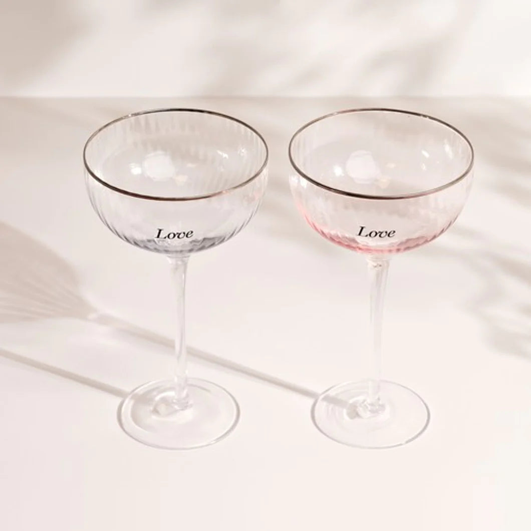 Amore Set of 2 Couple Glasses - Love