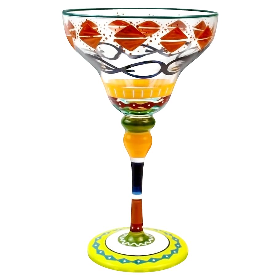 Tropical Margarita Glass set - Hand-Painted