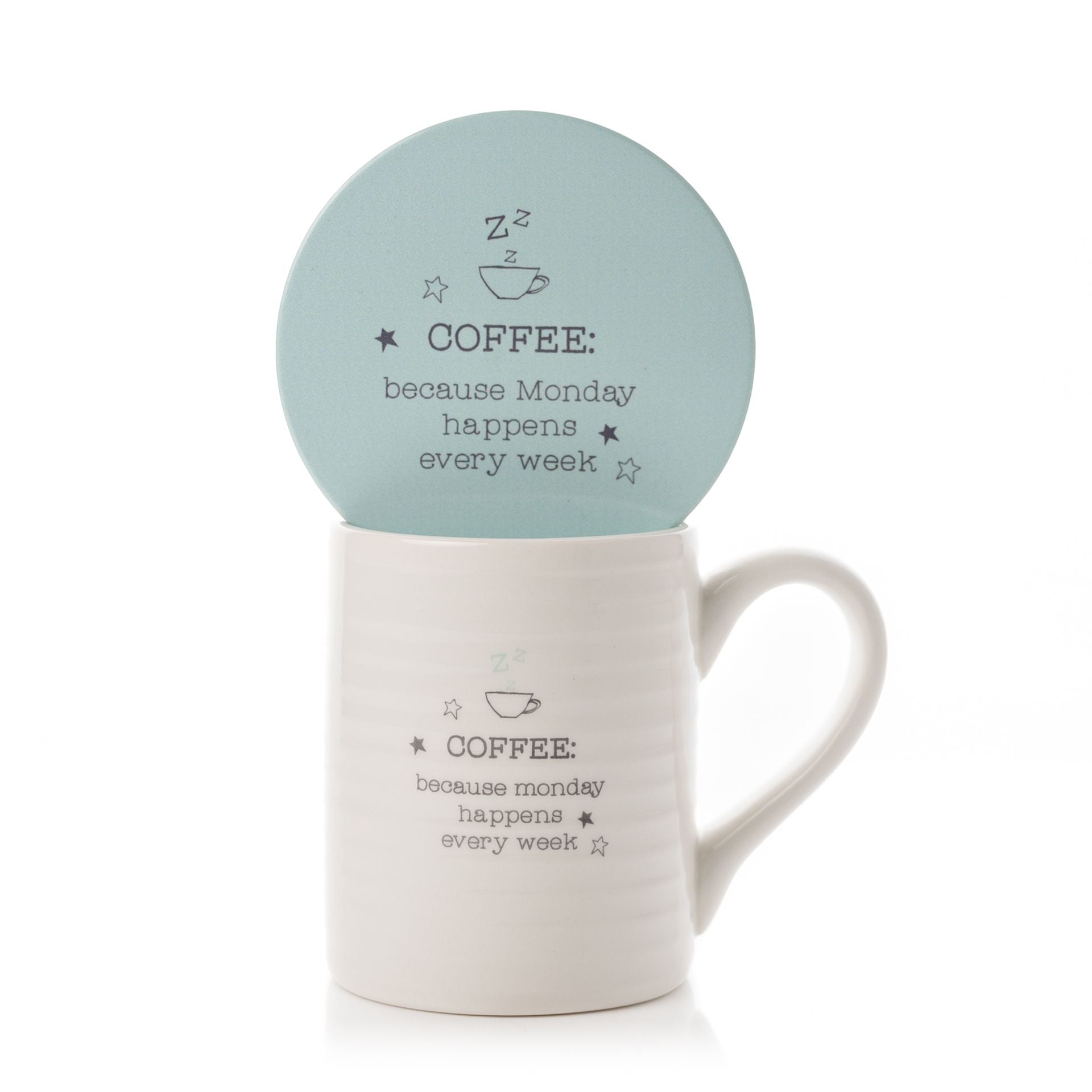 Love Life Mug & Coaster Set - Monday Coffee