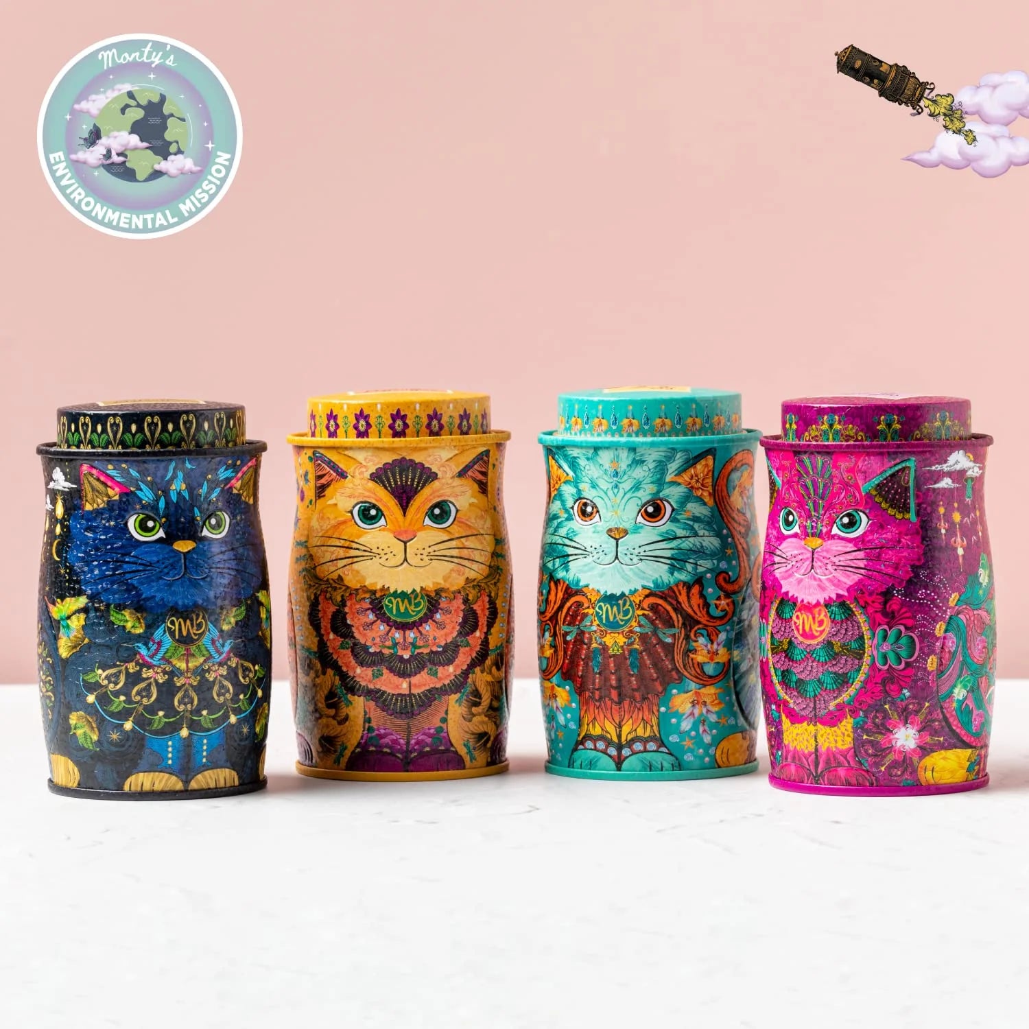 Monty Bojangles Cat Kit-Tins – Assorted Chocolatey Truffles 36 g