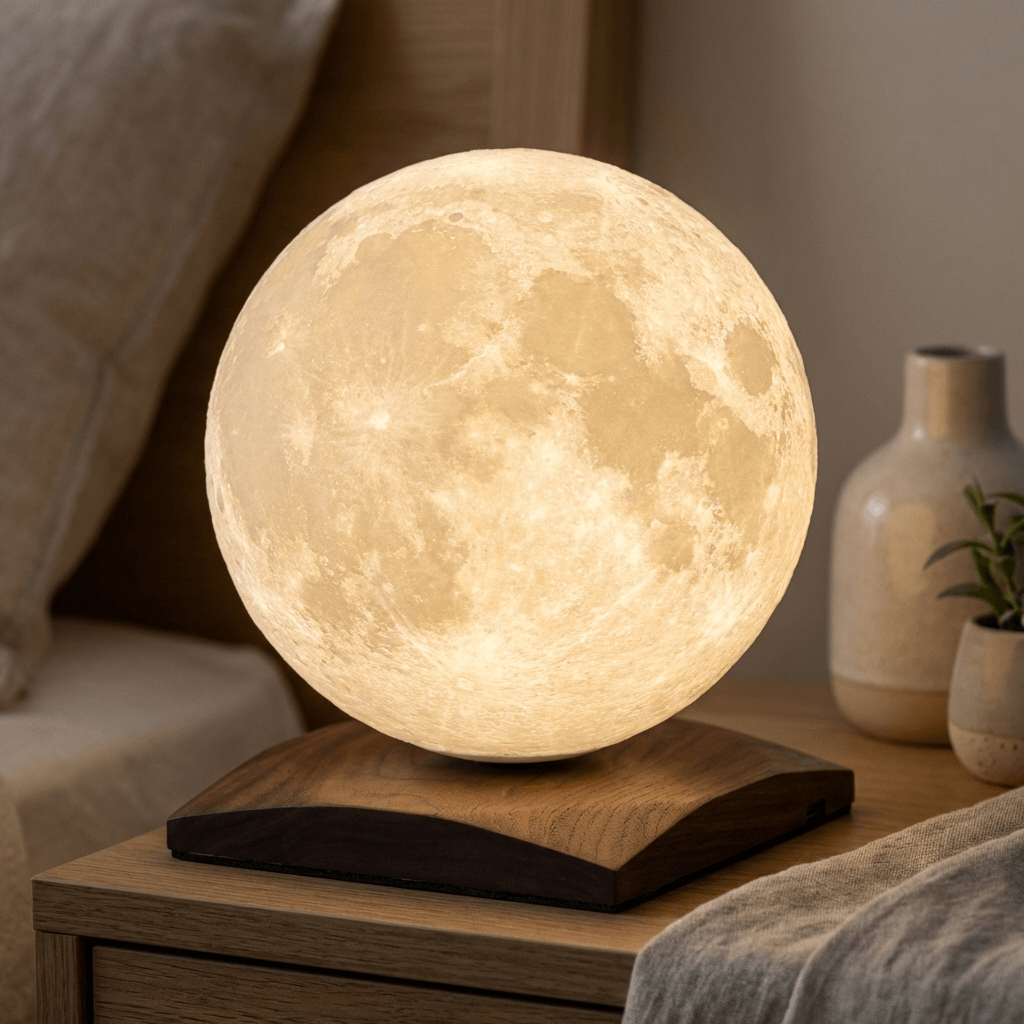 Gingko Smart Moon Lamp - American Walnut