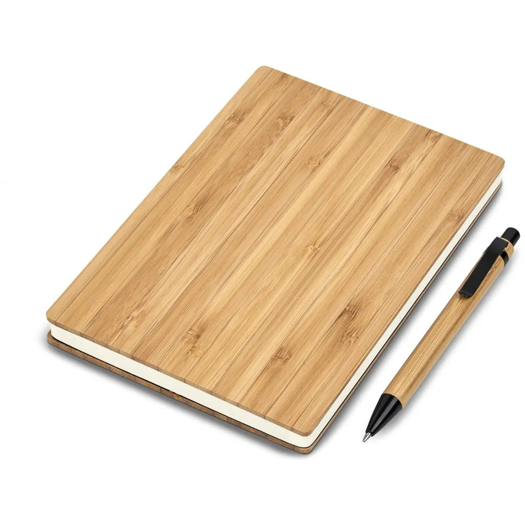 Personalised Bamboo Notebook & Pen Set