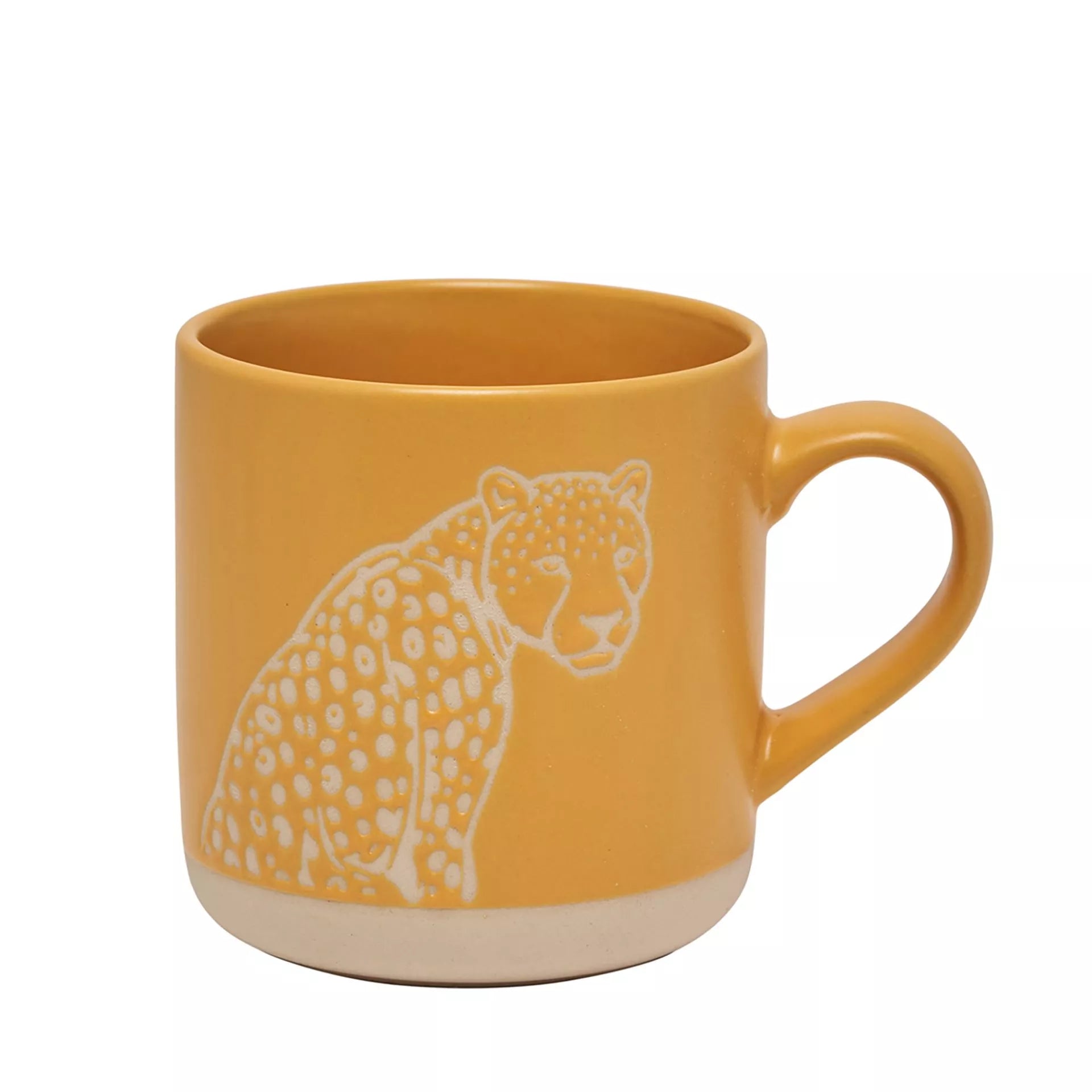 Naturecraft Cheetah Ceramic Wax Resistant Mug – Sand