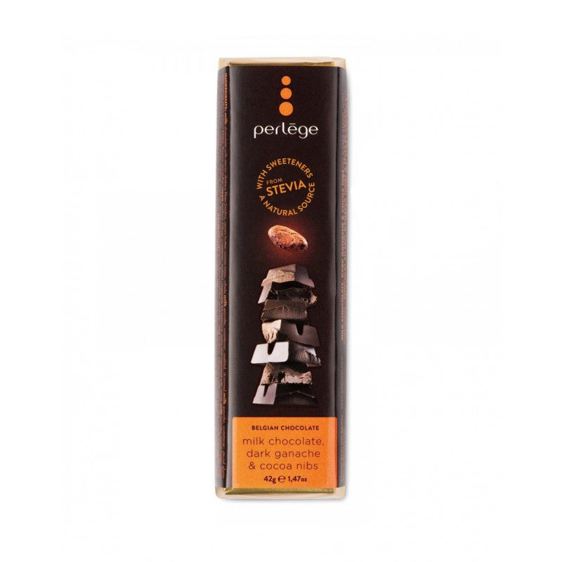 Perlége Dark Ganache & Cocoa Nibs Milk Chocolate