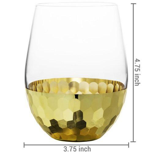 Gold Honeycomb  Whisky Glass -Set of 4