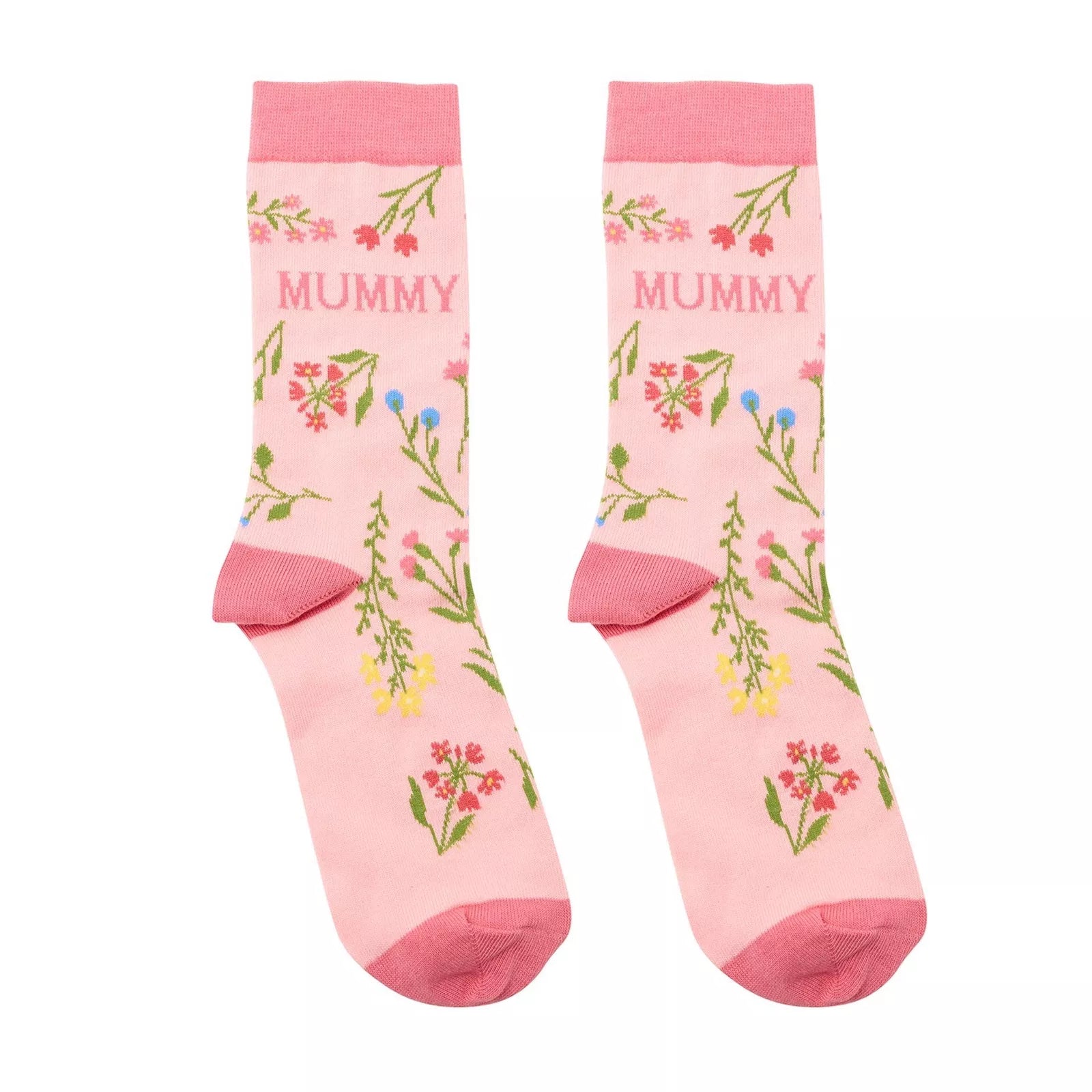 Pink Floral ‘Mummy’ Socks – By The Cottage Garden
