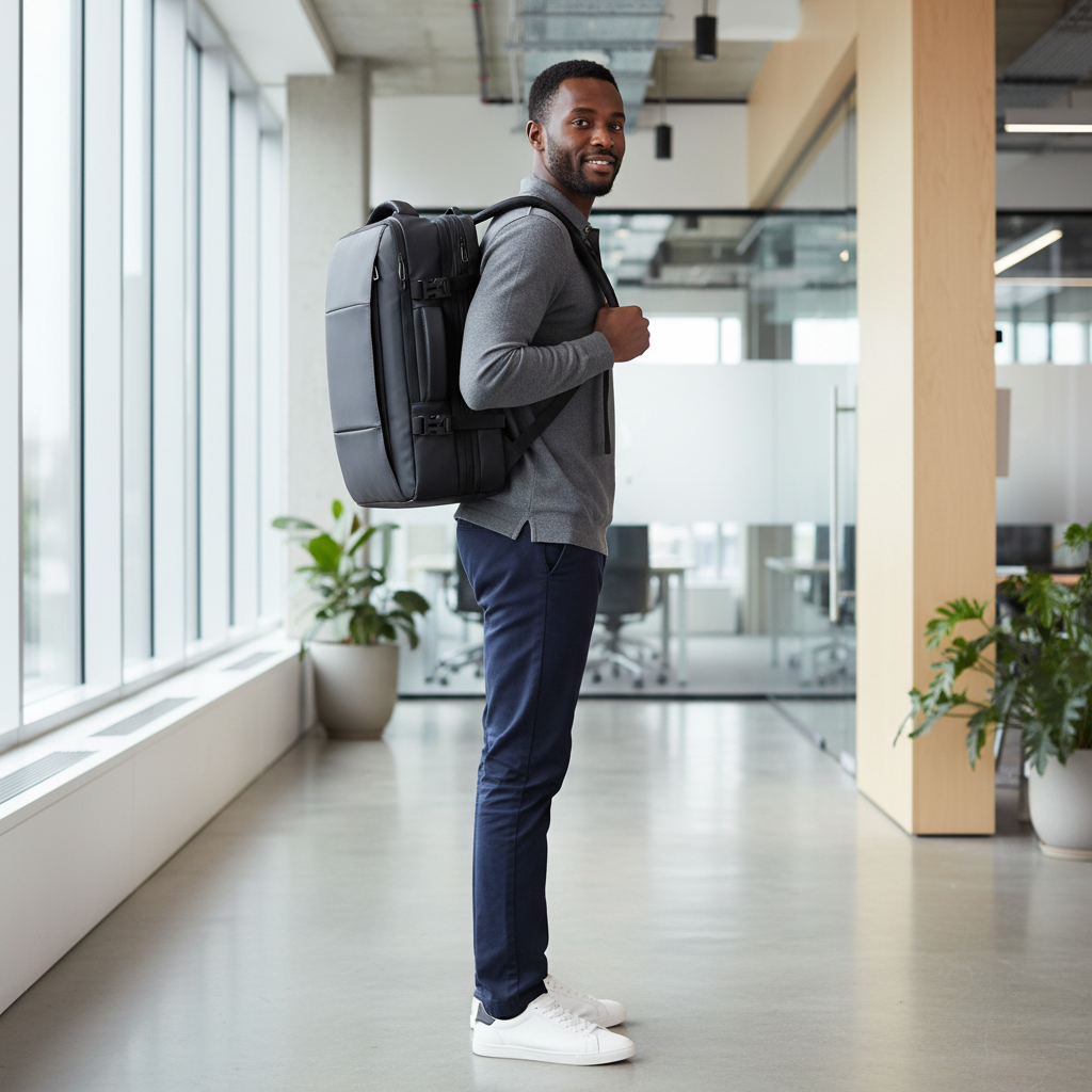 Voyager Expandable Oxford Cloth Laptop Backpack – 46 × 30 × 14 cm (Expands by 10 cm in depth) Travel Bag