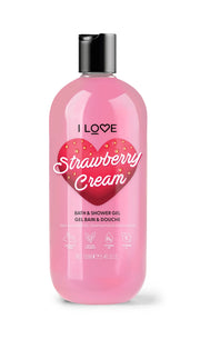 I Love Bath and Showers Strawberry Cream 750ML