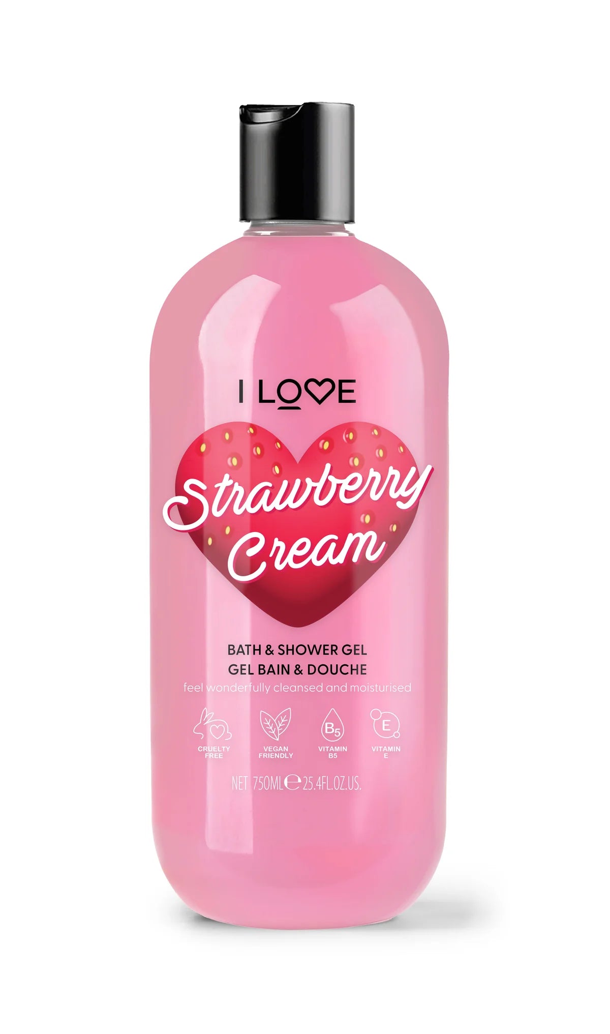 I Love Bath and Showers Strawberry Cream 750ML