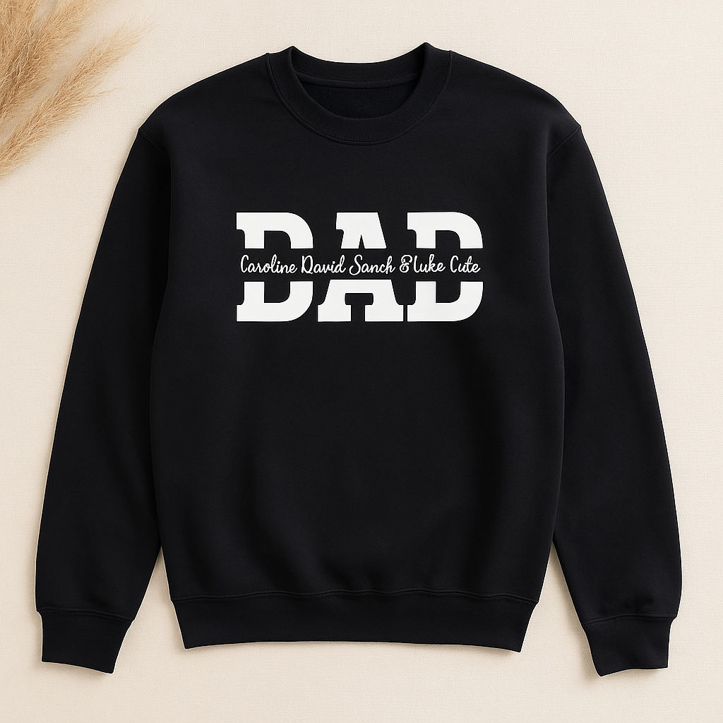 Personalized DAD Sweatshirt with Kids' Names