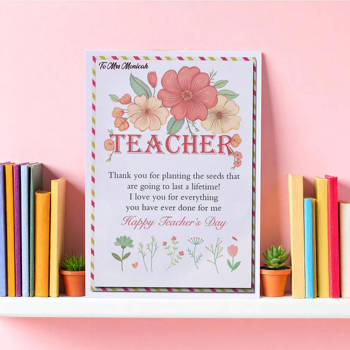 Personalised Teacher Plaque