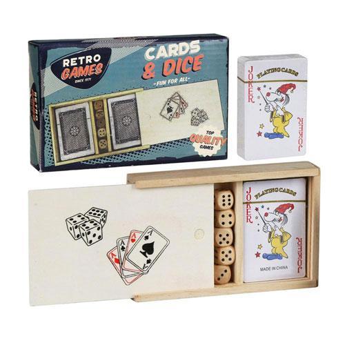 Retro Games Wooden Tower - Cards & Dice