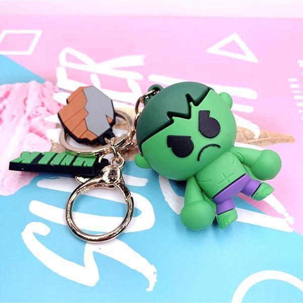 3D Marvel Characters Doll Keychain with wrist