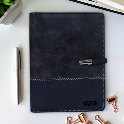 Personalised B5 Black Notebook