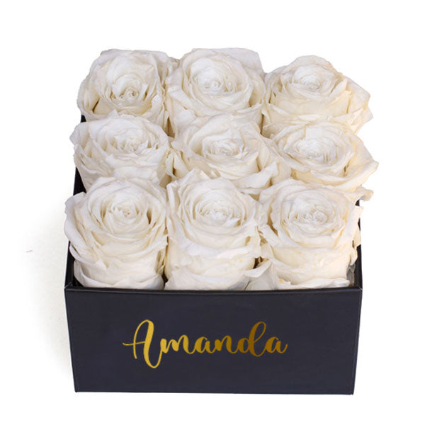 Princess White Forever Roses in a Box