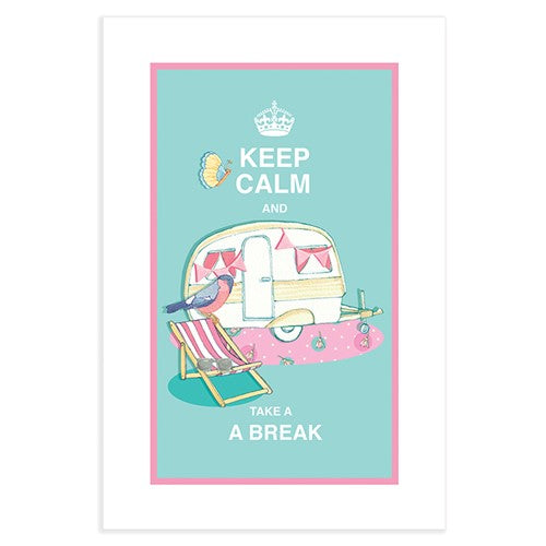Keep Calm And Take A Break Single Tea Towel