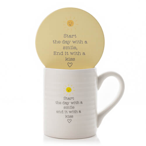 Love Life Mug & Coaster Set - Start The Day