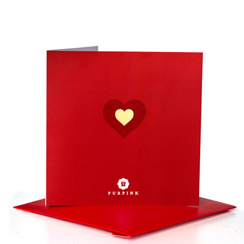 Red Love Heart Card.